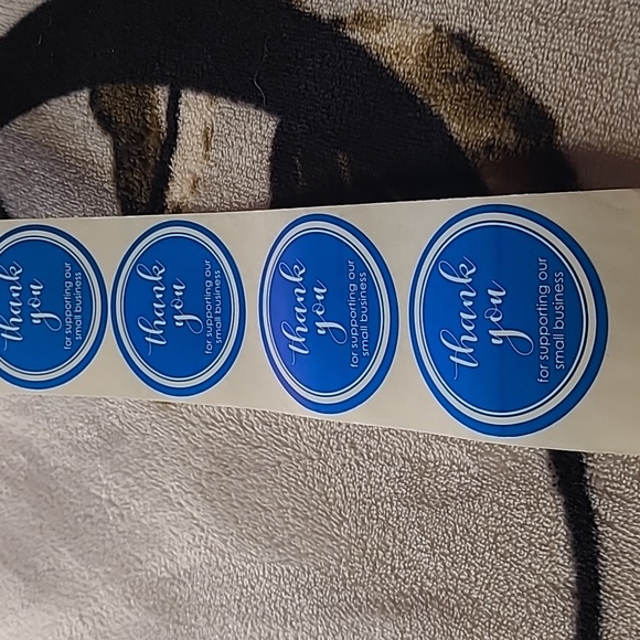 50 ct 2" Blue Thank You for Supporting Small Business 2" Round Labels - Picture 3 of 7